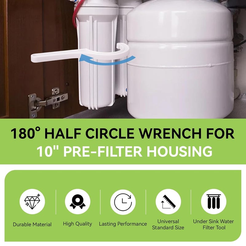 Magluv Water Filter Wrench Replacement for APEC Half 180° Filter Housing Wrench Fits Most 10" x 2.5" Undersink Housing Canisters, Compatible with APEC Water System Reverse Osmosis Filter Wrench - Image 5